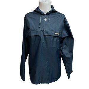 Aspen Men's Half Zip Pullover Logo Drawstring Hood Windbreaker Jacket Sz Medium